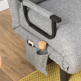 Fotoliu Extensibil,reglabil,Sento,175 x 50 cm,gri