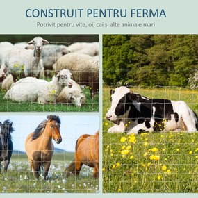 PawHut Rolă Plasă Metalică Zincată pentru Țarcuri, Gard de Protecție Exterior pentru Animale, 26.1m, 15x20.3 cm | Aosom Romania