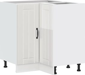 vidaXL Dulap de bază pentru colț de bucătărie „Lucca” alb lucios lemn