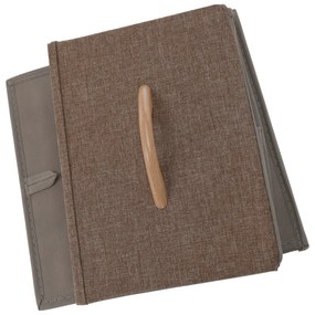 Comodă cu sertare din material textil HAZEL TIP 1,maro, L