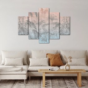 Tablou - Plante tropicale pe perete (150x105 cm)