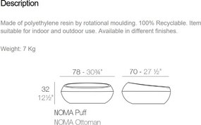 Taburete de exterior / interior design modern premium MOMA OTTOMAN 45080A Vondom