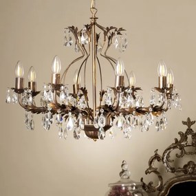 Lustră pe lanț ONLI TERESA 8xE14/6W/230V bronz