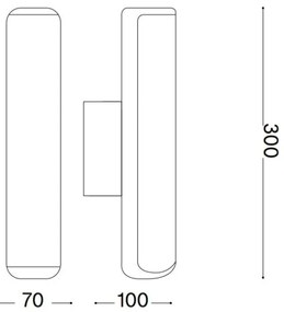 Aplică LED de exterior Ideal Lux ETERE LED/9,5W/230V 4000K IP44 maro