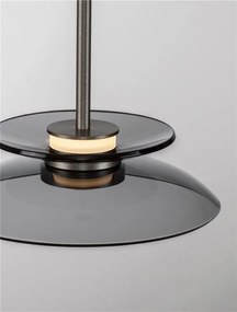 Lustra LED design ambiental Esti fumuriu 23cm