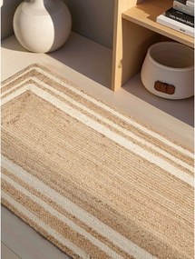 Covor tip traversă crem/în culoare naturală reversibil/țesut manual din iută 70x200 cm Jutta – Hanse Home