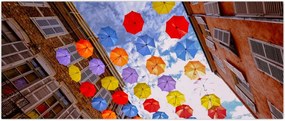 Tablou - Umbrele colorate (120x50 cm)