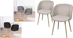 Scaun tapitat Betti, 2 buc-bej