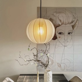 Lampă pandantiv Japandi din mătase albă 30cm - Plu