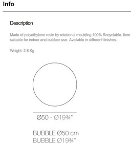 Corp de iluminat RGBW LED decorativ exterior Bubbles diametru 50cm