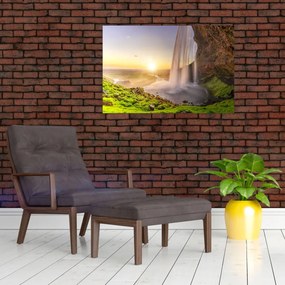 Tablou - Seljalandsfoss din spatele peșterii (90x60 cm)