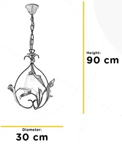 Lustră pe lanț LUCREZIA 1xE14/6W/230V bronz ONLI