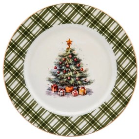 Altom Farfurie de desert din porțelan ChristmasTree 20 cm
