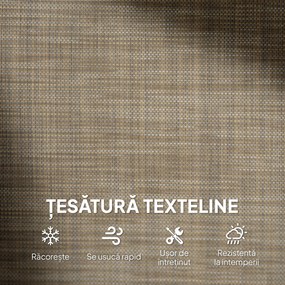 Outsunny Banca Tip Leagan 2 Locuri din Metal, Negru, 123x70x87 cm | Aosom Romania