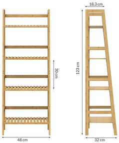 Deuba Raft din bambus 123x48x32 cm