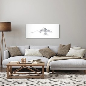 Tablou - Pictură cu cerneală de munți (120x50 cm)