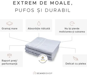 Prosop de corp Deluxe 100x200 cm alb, 100% bumbac