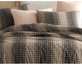 BedTex Lenjerie de pat din bumbac Oberon maro, 220x 200 cm, 2 bucăți 70 x 90 cm
