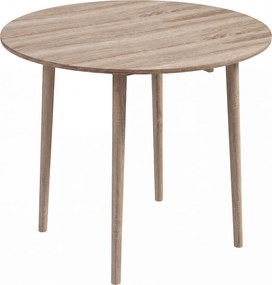 HOMCOM Masa Plianta, Masa Rotunda cu Panouri Rotunde, Masa de Bucatarie Mica pentru Economisirea Spatiului, Natur | Aosom Romania