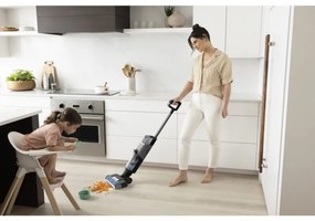 Aspirator vertical Shark HydroVac WD210EU, 170W, 0.5 L, 88 m², Auto-curatare, Autonomie 25 min, Gri