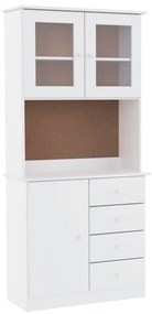 vidaXL Dulap înalt ALTA, alb, 77x35x165 cm, lemn masiv de pin