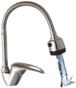 Baterie bucatarie dus flexibil, 2 jeturi, Zilan-Inox, ZLN0382