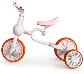 Bicicletă pentru copii roz Ecotoys 4in1