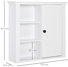 HomCom dulap medicamente, rafturi reglabile 53x14.5x50.5cm | AOSOM RO