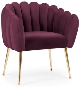 Scaun Lili burgundy/gold – H81 cm