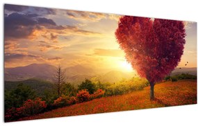 Tablou cu copaci în forma de inimă (120x50 cm), în 40 de alte dimensiuni noi