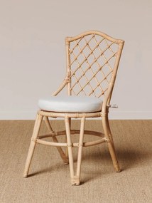 Scaun dining bej din rattan cu perna Origan