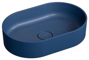 OMNIRES OVOUNMB - Lavoar pe blat OVO 55x36 cm dolomit albastru mat