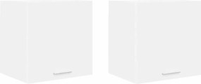 vidaXL Dulap suspendat cu ușă 2 pcs Alb 40 x 31 x 40 cm Lemn compozit