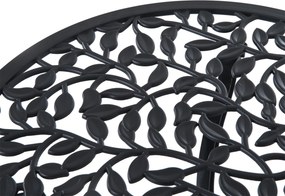 Outsunny 3pcs Patio Bistro Set Cast Aluminum Table Chair Outdoor Furniture Antique Black | Aosom Romania