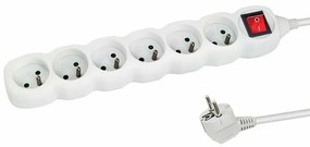 Prelungitor Esperanza ELK217W switch ON/OFF 6 prize 1.5m Alb