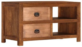 vidaXL Măsuță de cafea cu 2 sertare, 90x40x50 cm, lemn masiv de mango