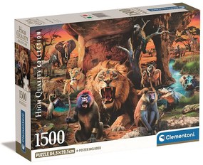 Animale Tribal Society Puzzle compact 1500 bucăți Clementoni