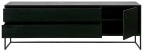 Comodă TV neagră din lemn de frasin 180x61x44 cm Silas – WOOOD