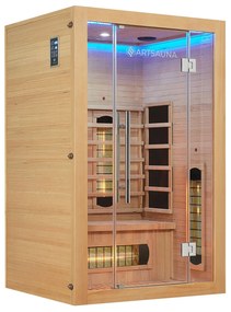 Infračervená sauna Kiruna130 s duálnou technológiou a drevom Hemlock