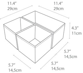 Set 3 organizatoare Bigso Box of Sweden Drawer, bej