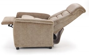Fotoliu recliner Jordan stofa bej H106 cm