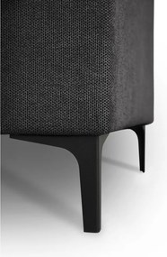 Colțar gri antracit cu tapițerie din chenille (cu colț pe partea dreaptă/în formă de "U") Fabian – Scandic