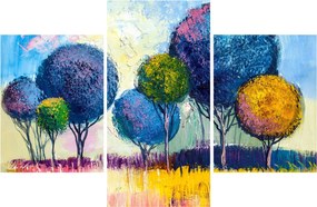 Tablou - Copaci, pictură în ulei (90x60 cm)