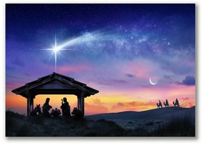 Tablou pe panza canvas Iisus Crăciunul grajd
