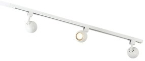 Sistem de șine modern alb cu 3 lumini monofazate - Gissi