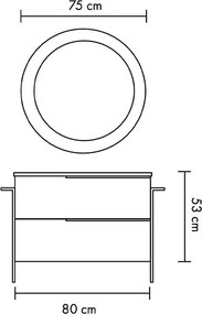 Set lemn masiv Mobilier Baie Suspendat Marco