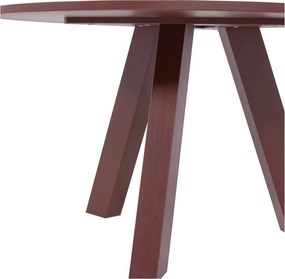 Masă de dining rotundă din lemn de stejar ø 129 cm Rhonda – WOOOD