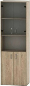 Biblioteca TEMPO ASISTENT NEW 004, stejar sonoma, PAL melaminat, 57x34