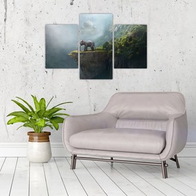 Tablou - Elefant în vârful Taj Mahalului (90x60 cm)