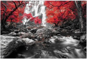 Tablou - Cascade în peisajul de toamnă (90x60 cm)
